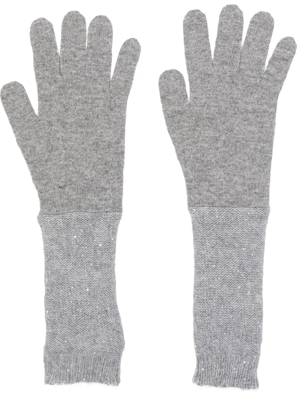 

Fabiana Filippi sequinned cashmere gloves - Grey