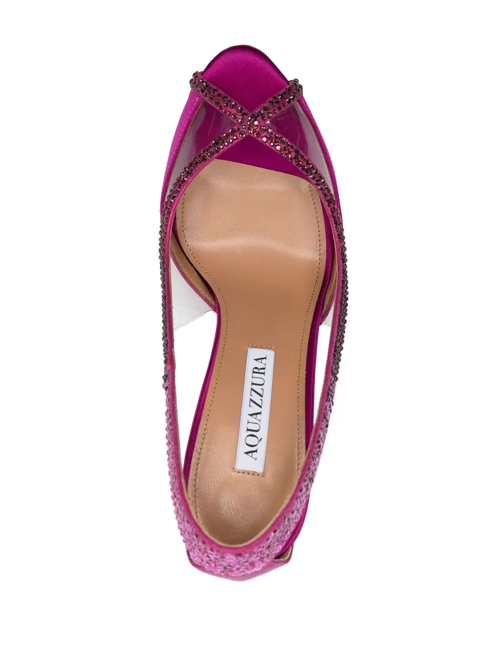 Shop Aquazzura 105mm Crystal-embellished Pumps In Rosa