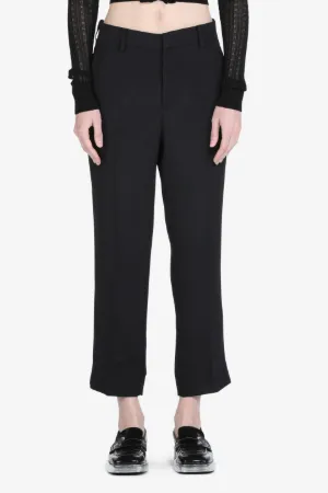 Cropped Straight-Leg Trousers