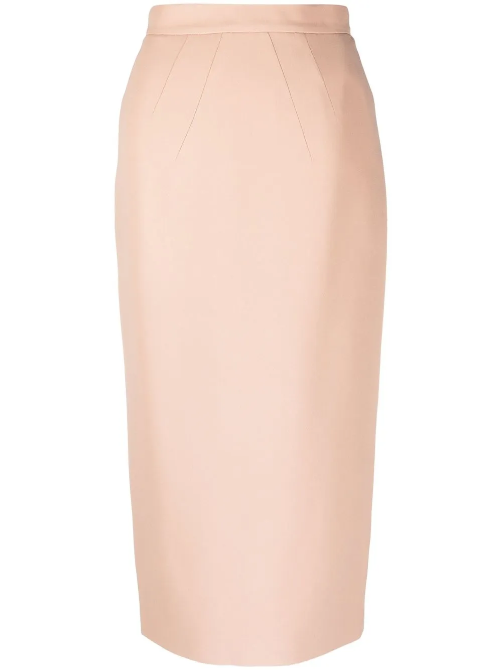 N°21 High-waist Midi Pencil Skirt In Rosa