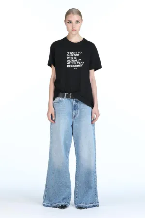 Slogan-Print Cotton T-Shirt
