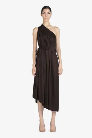 Gathered One-Shoulder Dress