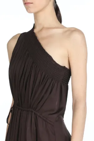 Gathered One-Shoulder Dress