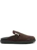 Tod's T Timeless suede slides - Brown