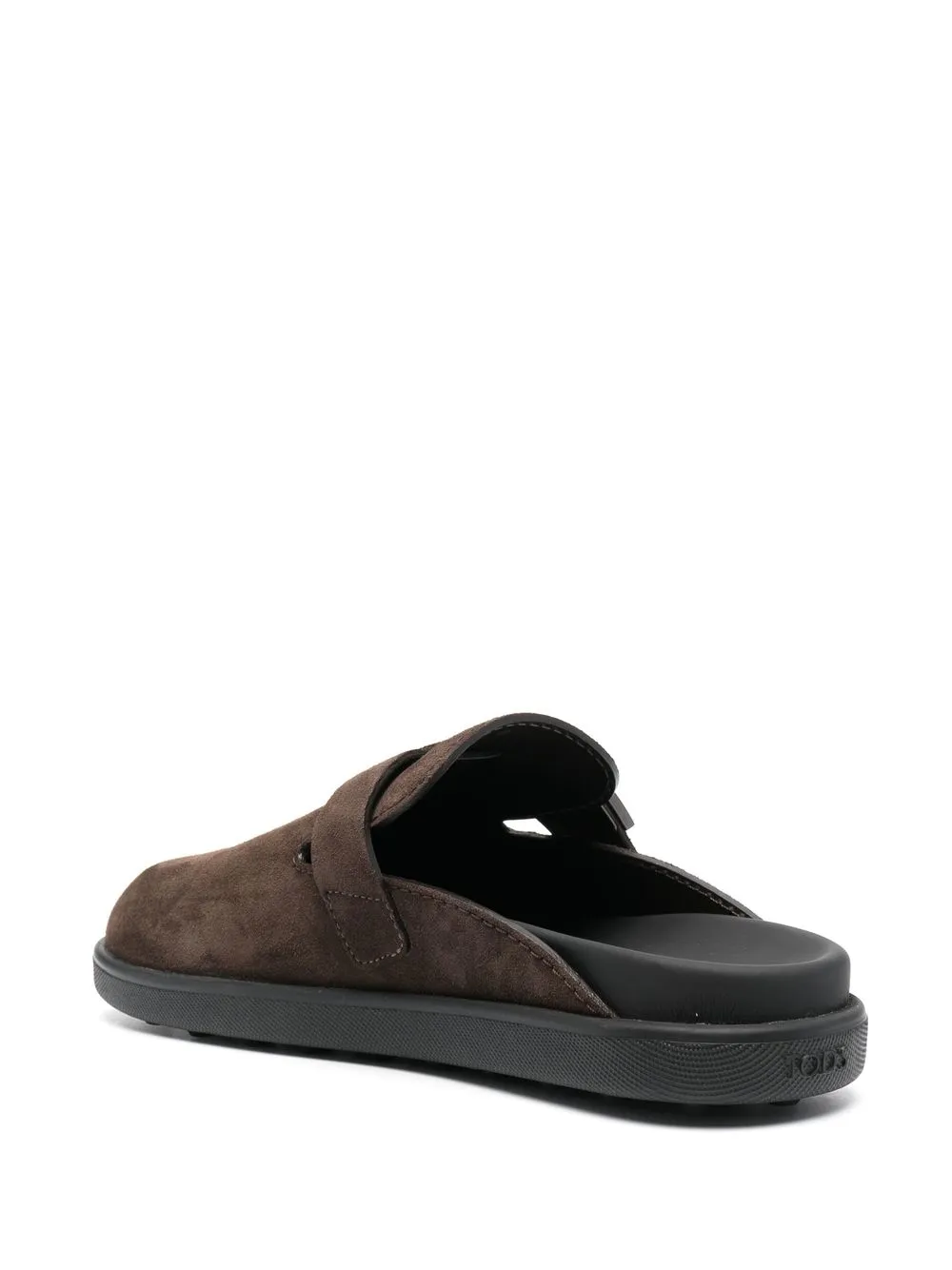 Tod's T Timeless Suede Slides In Brown