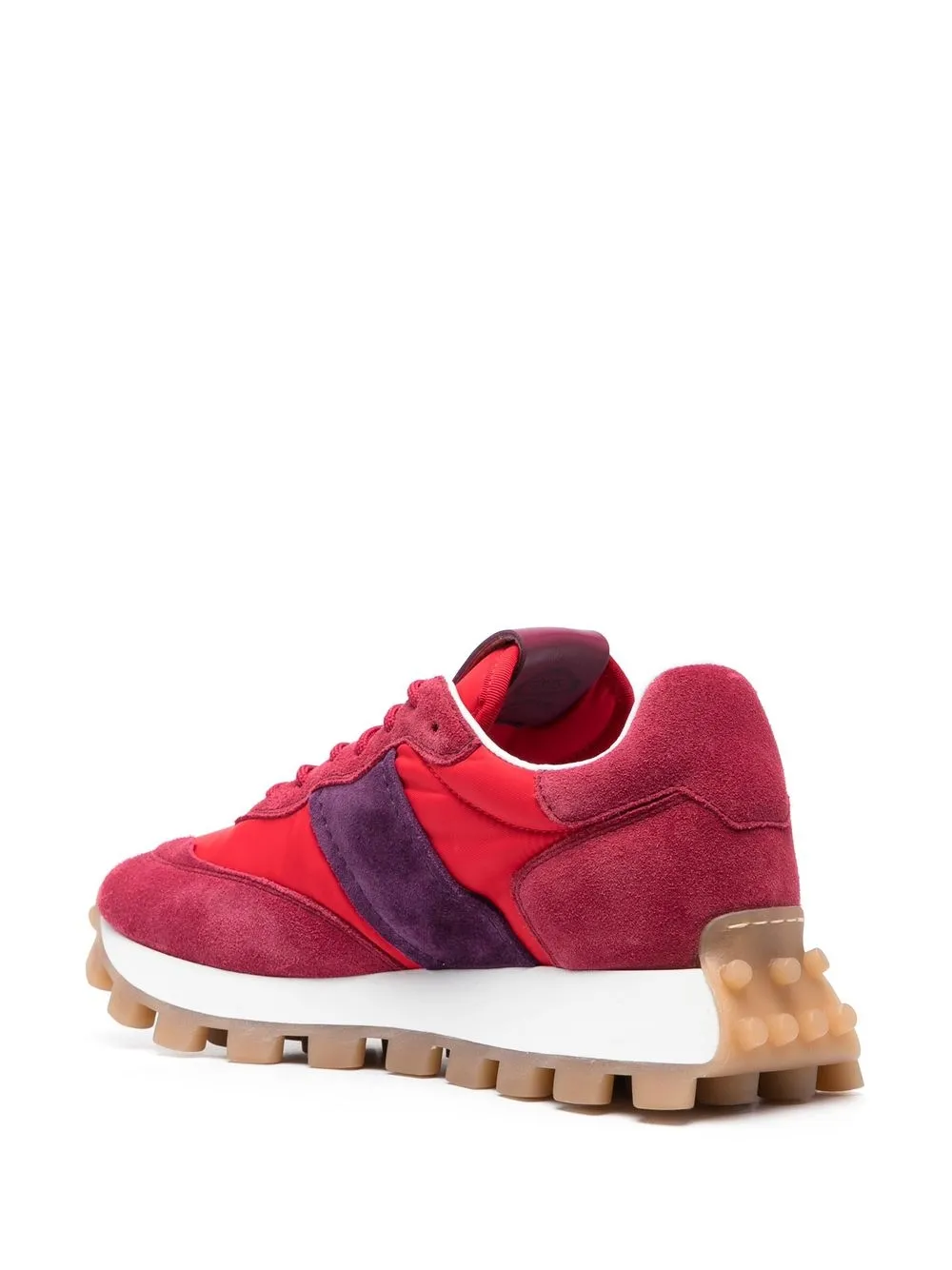 Tod's Panelled Low-top Sneakers In Red