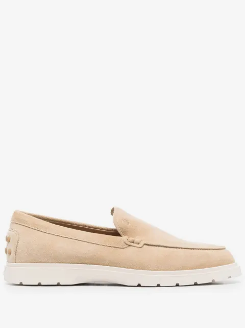Tod's ridged-sole suede loafers