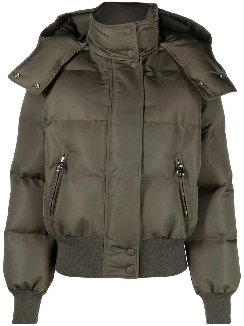 

Alexander McQueen hooded puffer jacket - Green