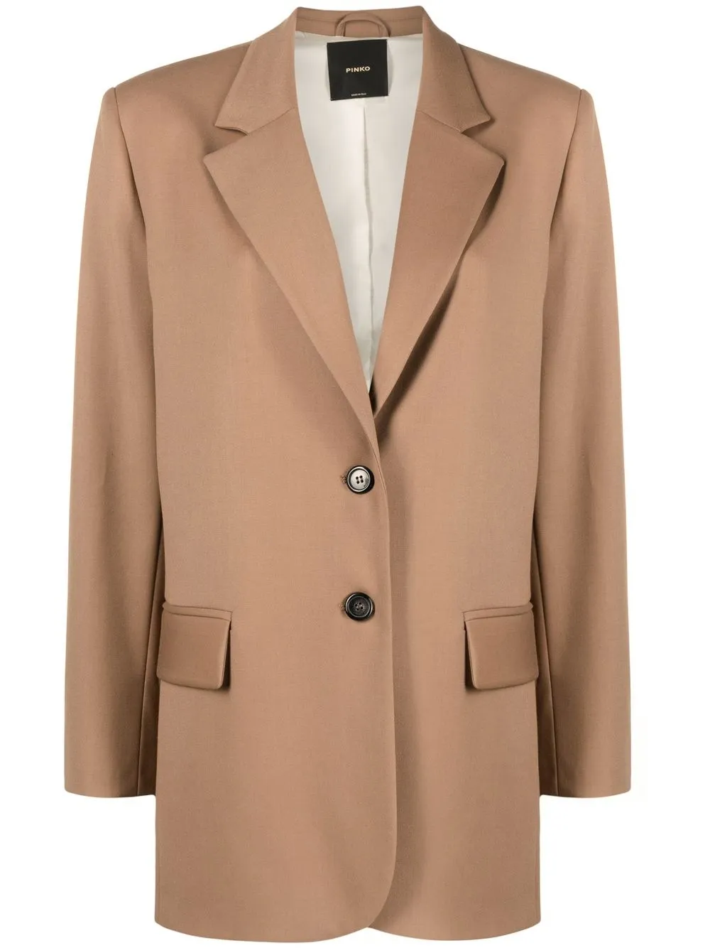 

PINKO notched-lapel single-breasted blazer - Brown