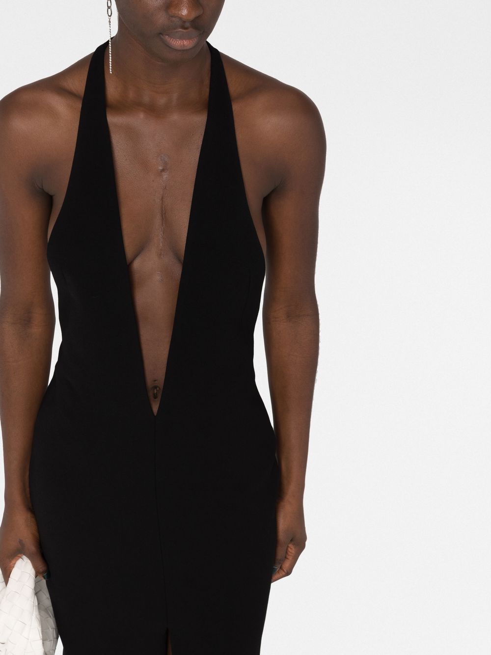 Backless plunge neck dress – Styched Fashion