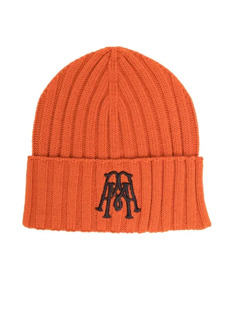 Paolo Pecora Kids Gerippte Beanie mit Logo-Stickerei