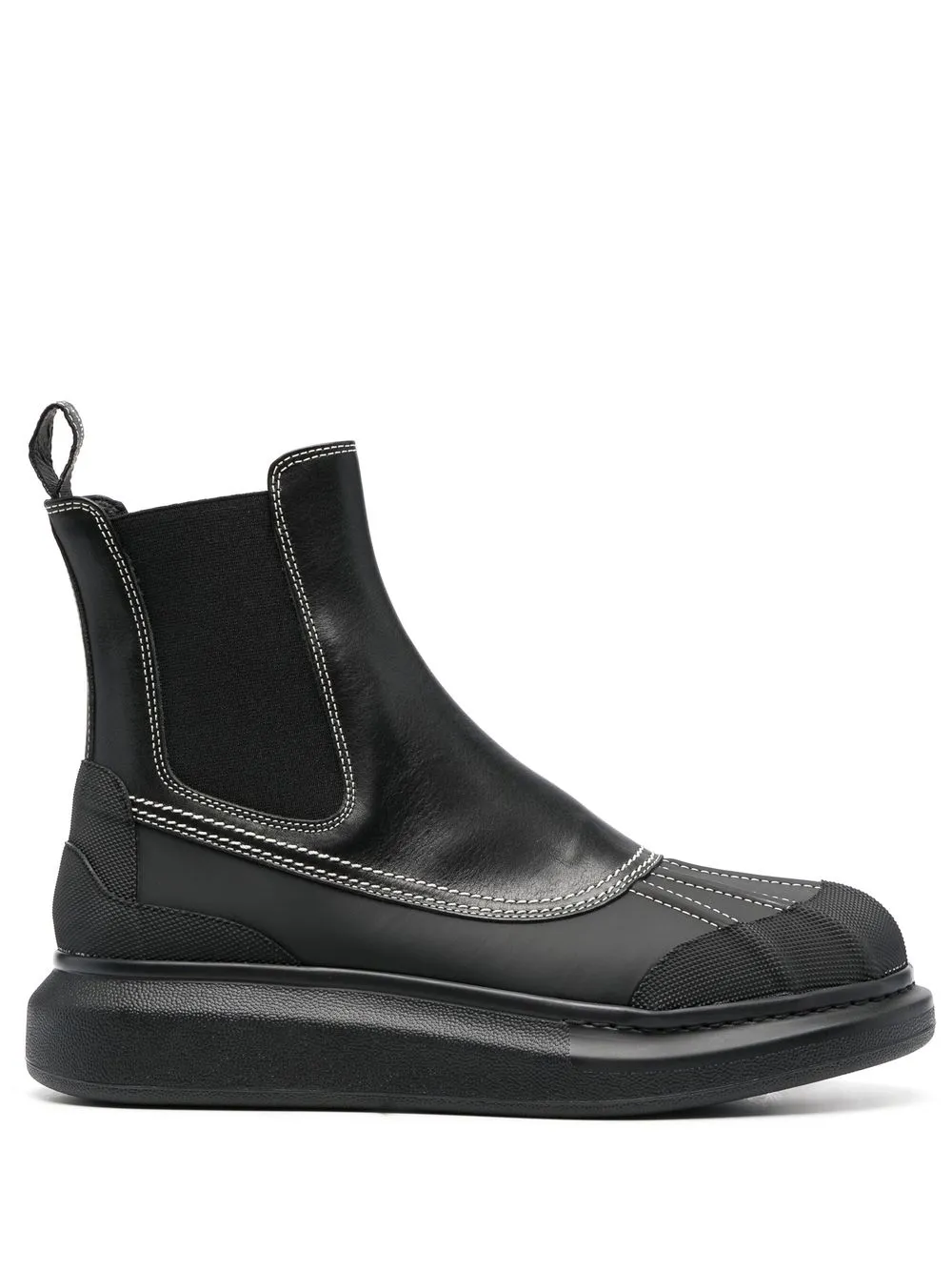 

Alexander McQueen contrast-stitch ankle boots - Black