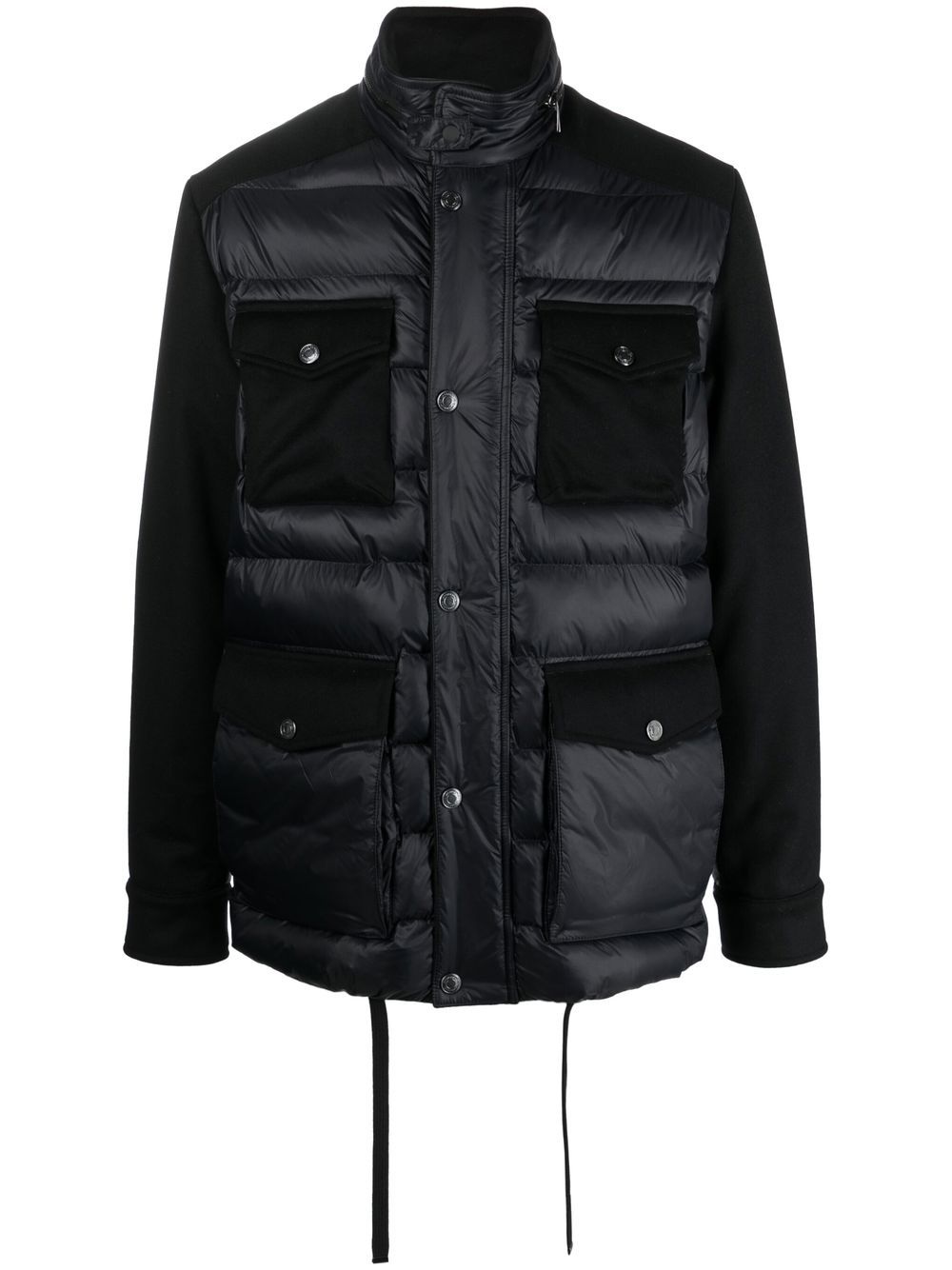 Jacob Cohën drawstring-hem padded coat – Black