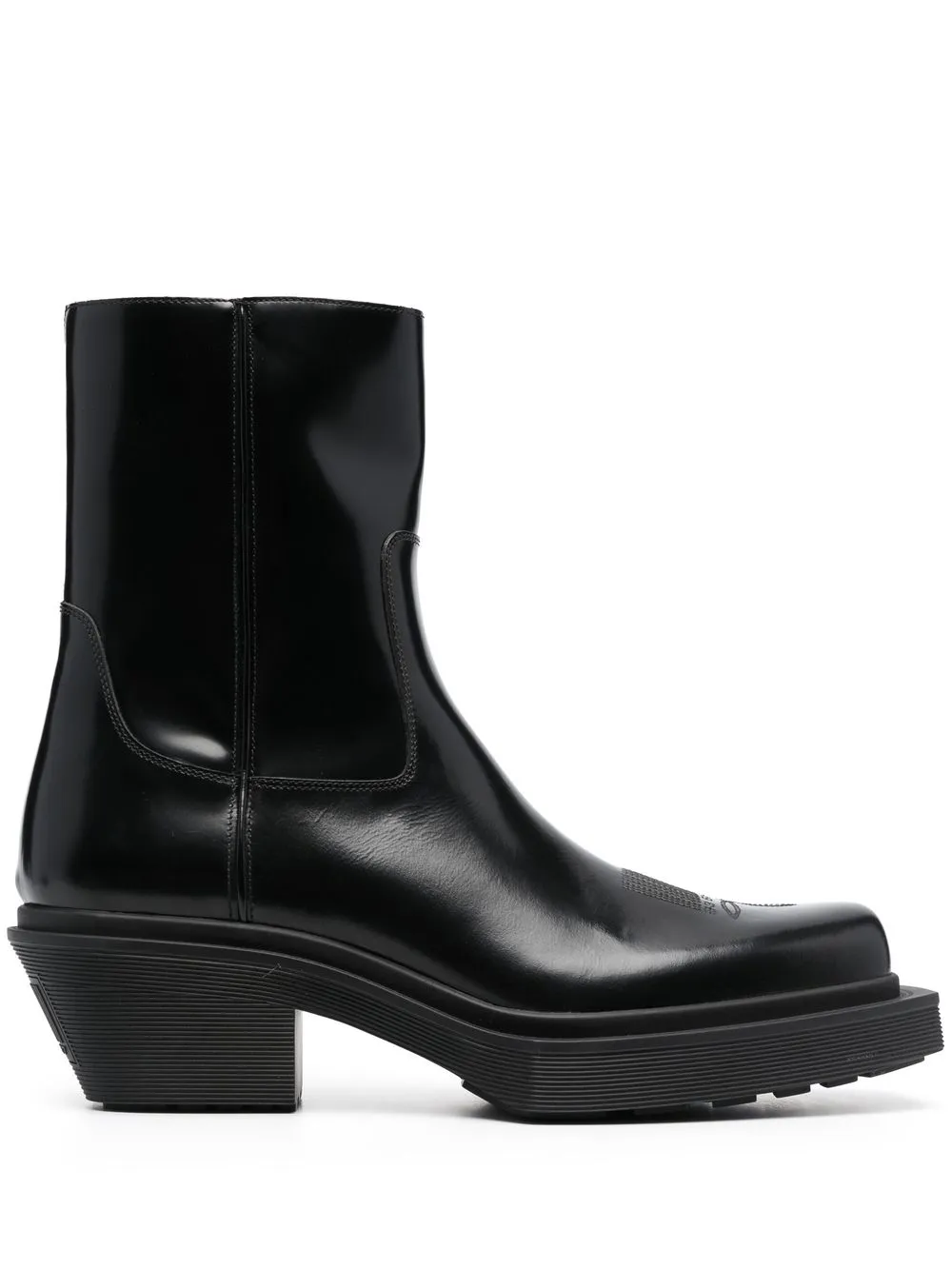 

VTMNTS botines con puntera cuadrada - Negro