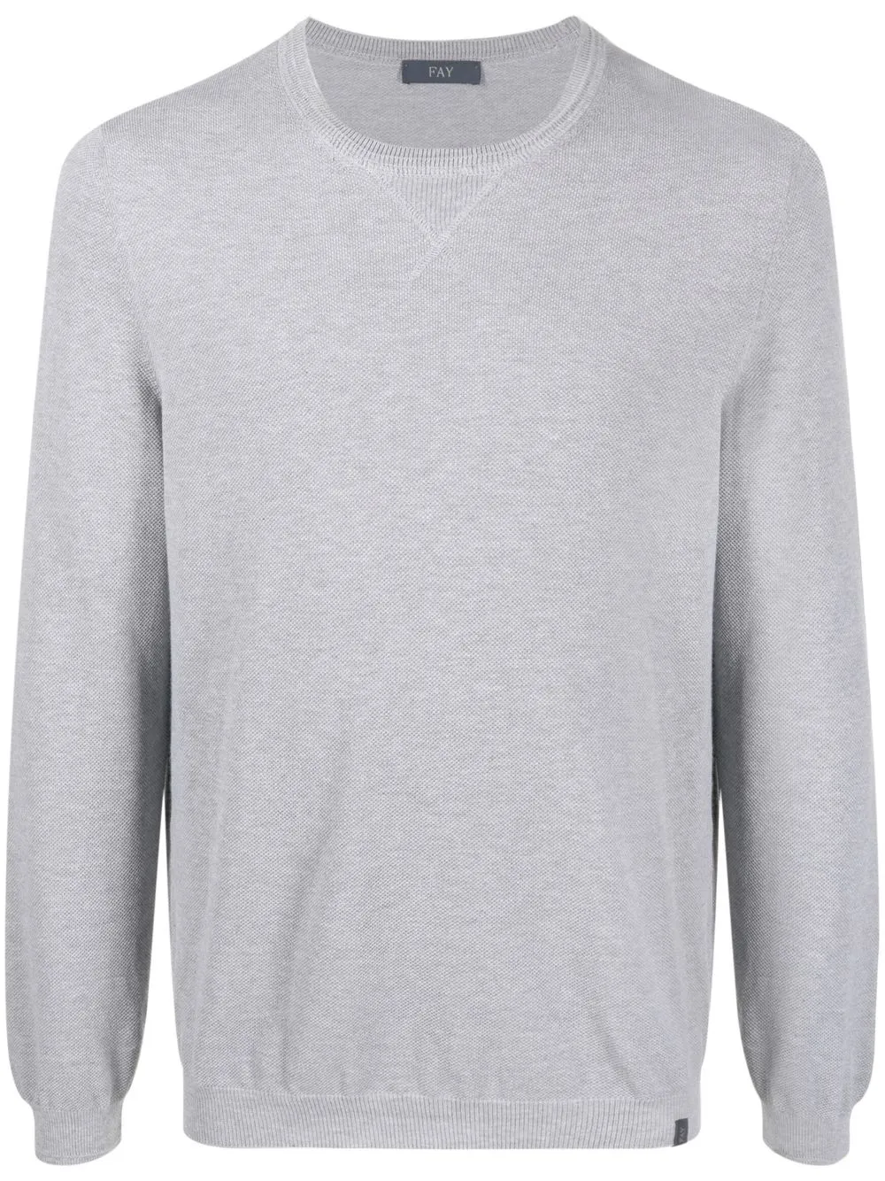 

Fay crew-neck piqué sweatshirt - Grey