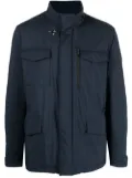 Fay multiple-pocket zip-fastening jacket - Blue