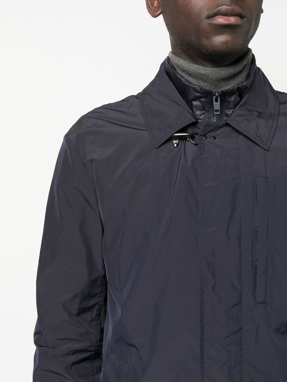 Shop Fay Detachable-lining Coat In Blue