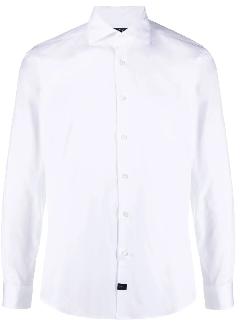 Shop Fay Logo-patch Detail Shirt In Weiss