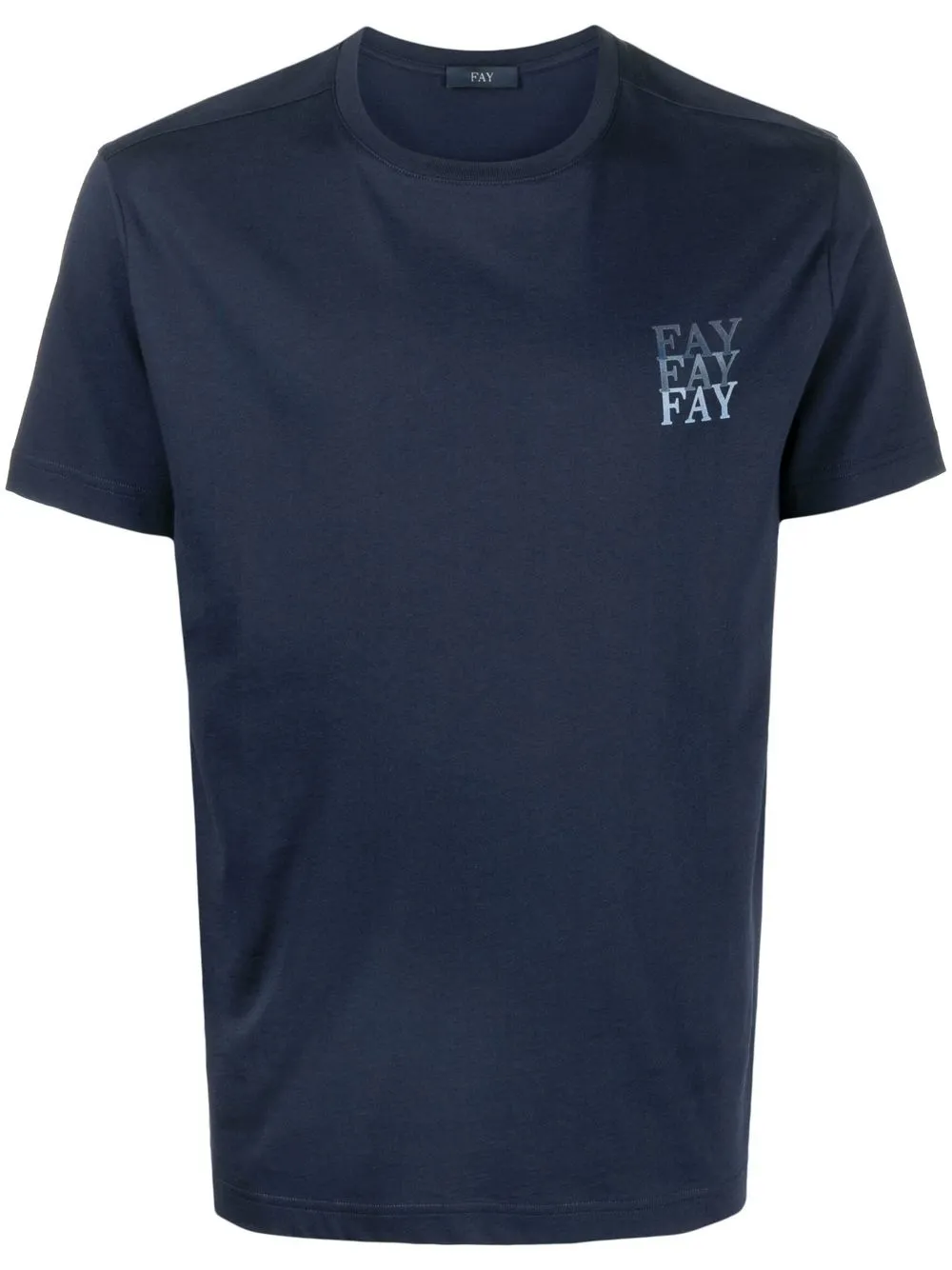 

Fay logo-print cotton T-shirt - Blue