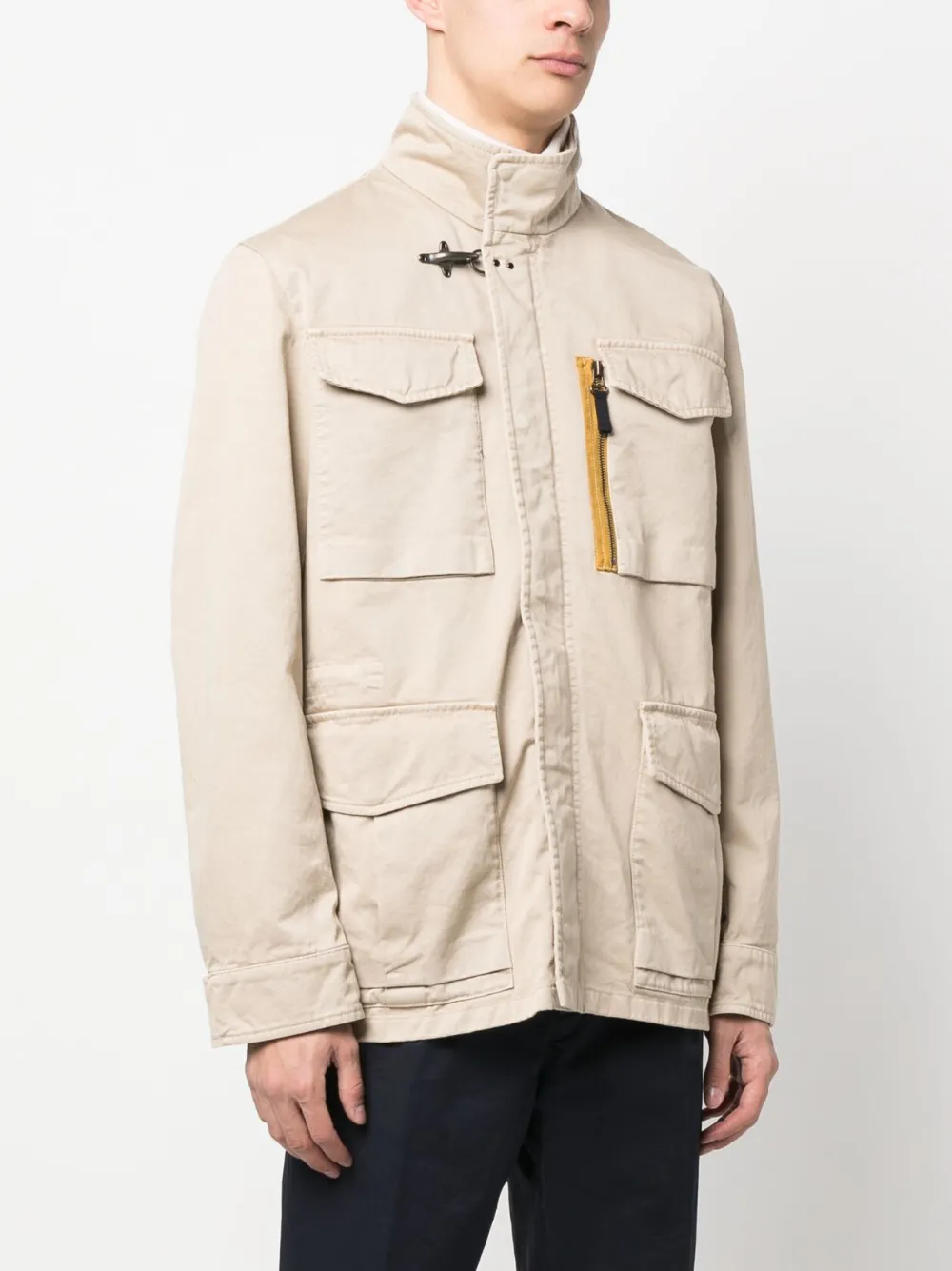 Shop Fay Flap-pockets Parka In Nude