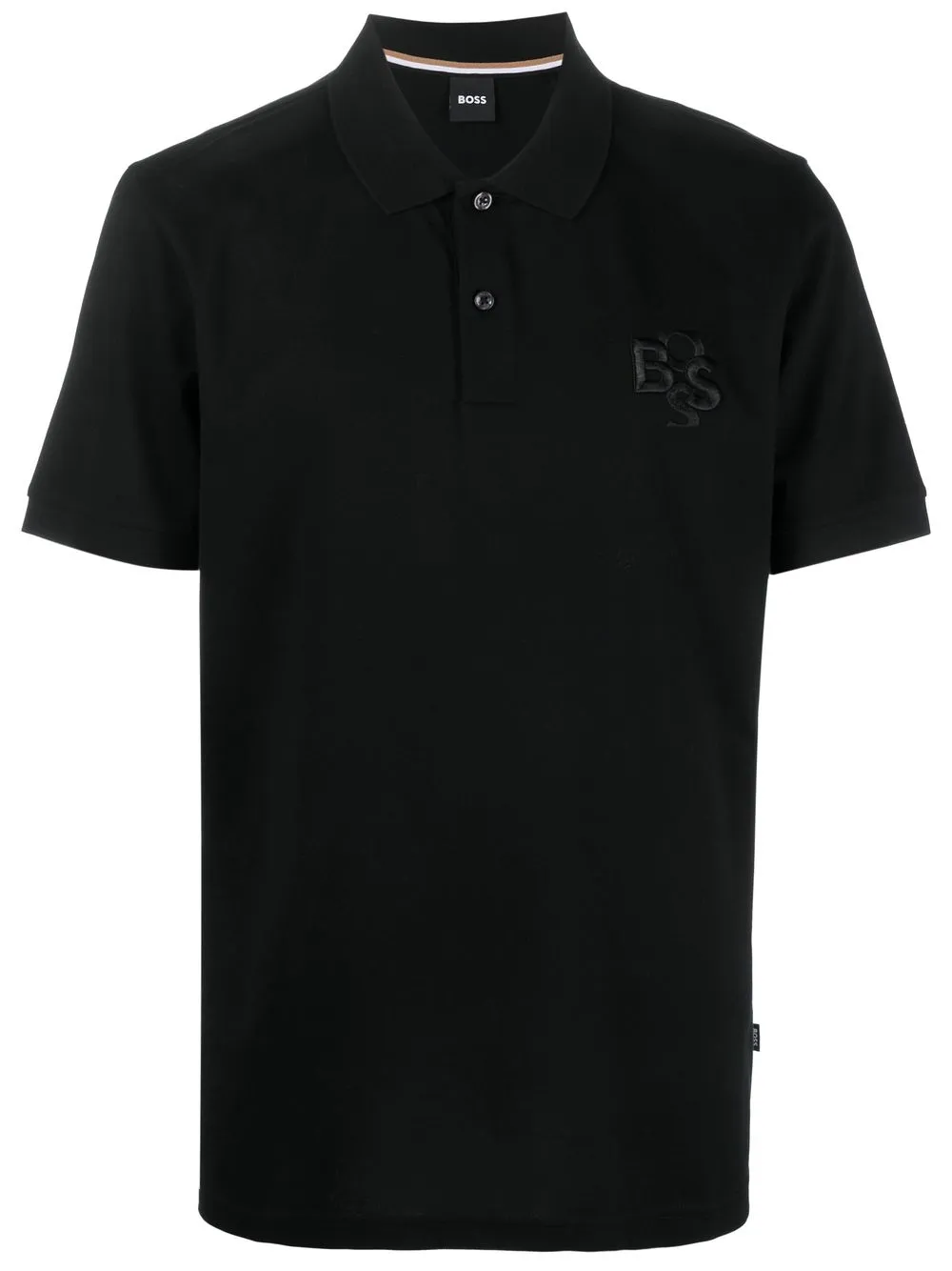 

BOSS embroidered-logo short-sleeve polo shirt - Black