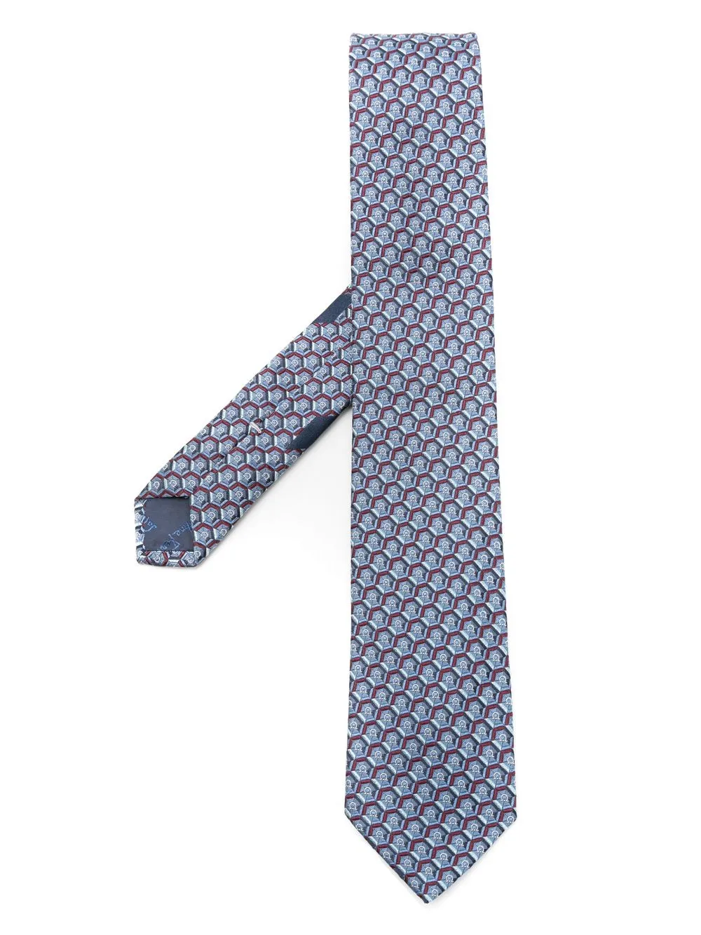 

Ferragamo Gancini jacquard silk tie - Blue