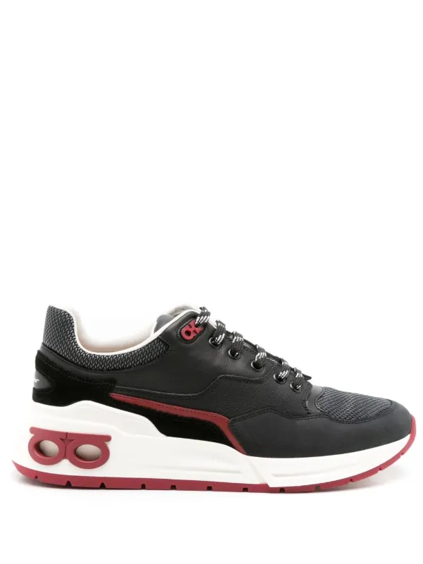 Ferragamo Cosma パネル ローカットスニーカー | ブラック | FARFETCH JP