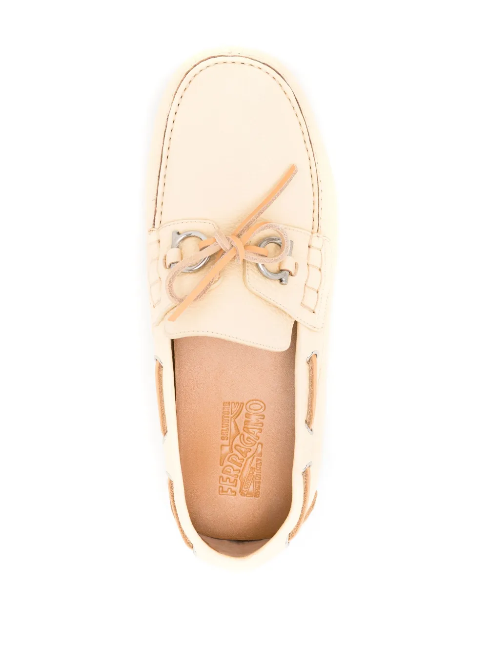 Ferragamo Injected Rock leather loafers Neutrals