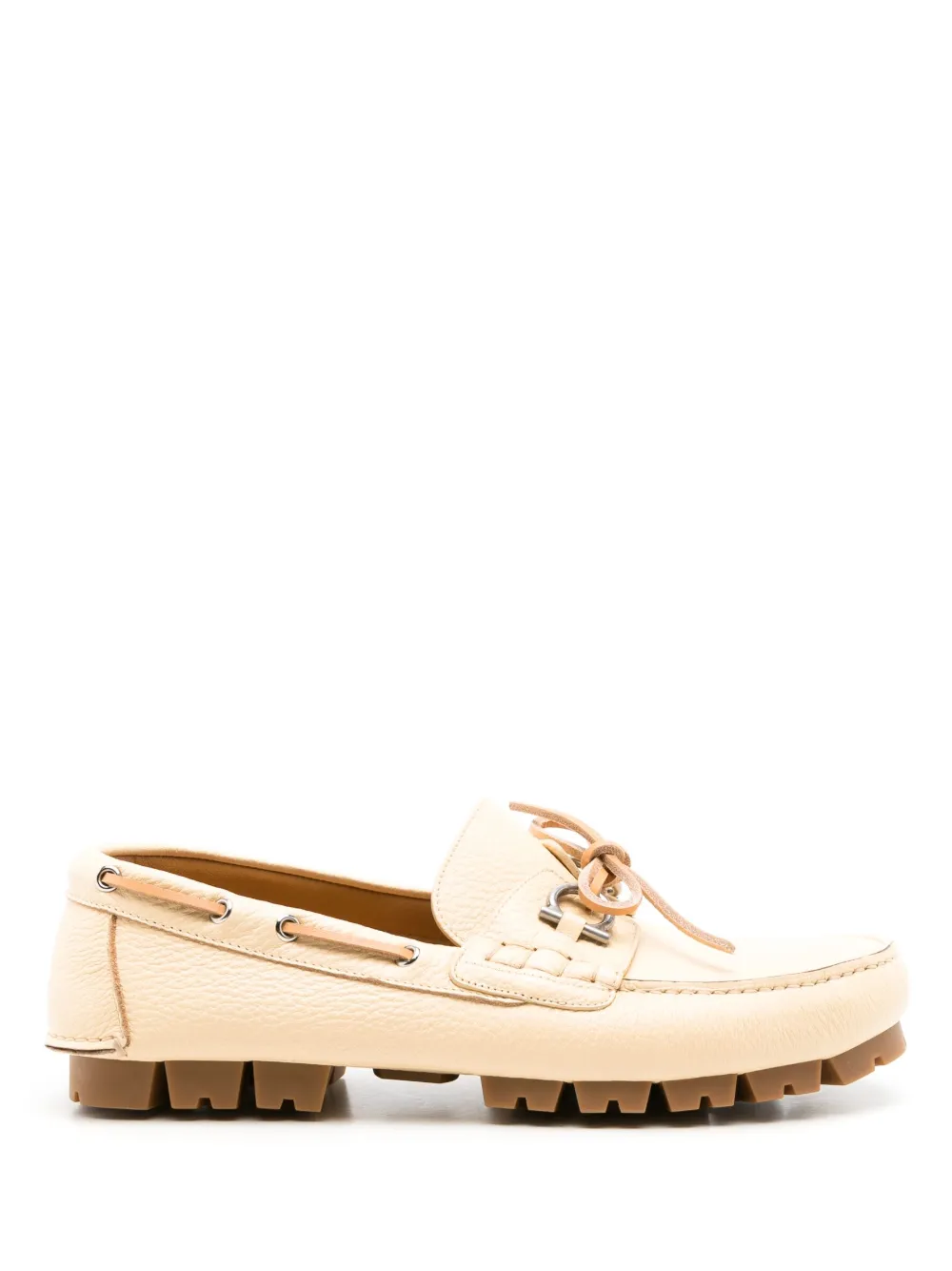 Ferragamo Injected Rock leather loafers Neutrals