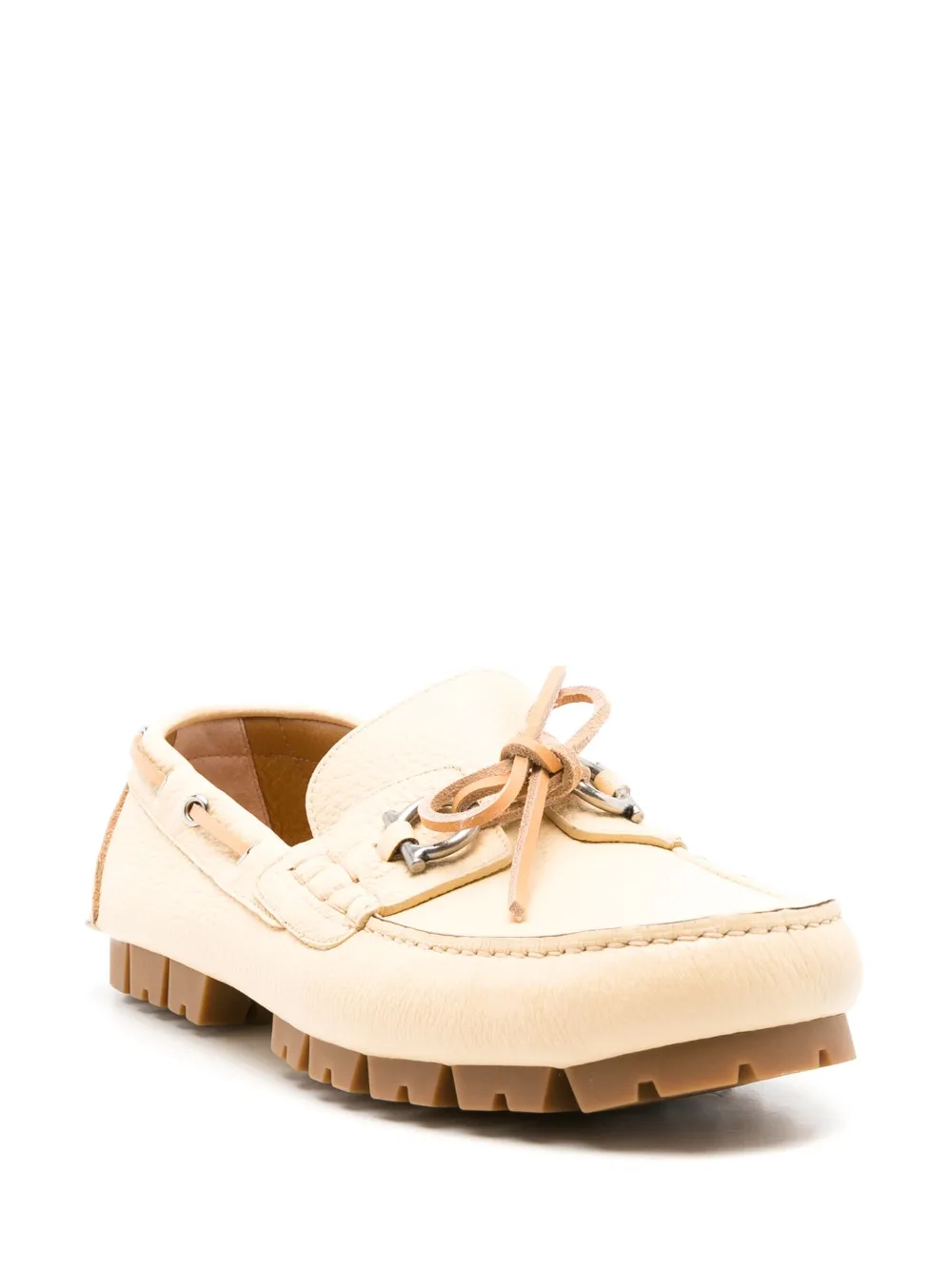 Ferragamo Injected Rock leather loafers Neutrals