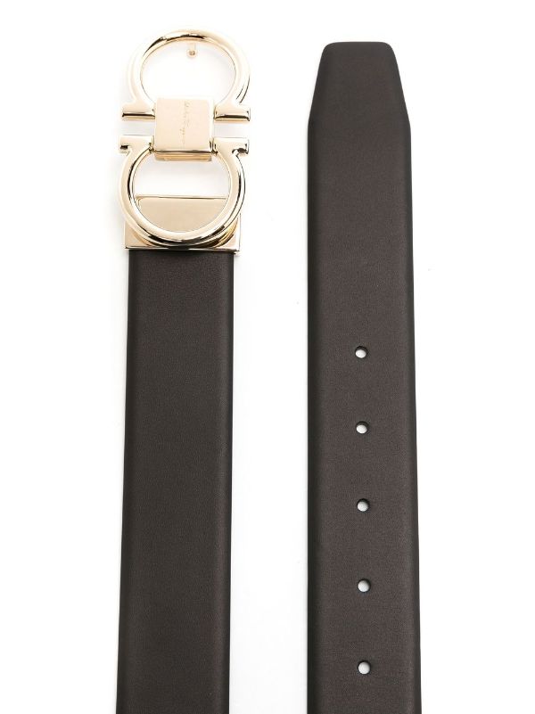 Ferragamo, New Gancini strass black belt