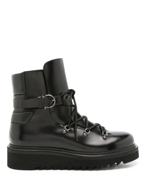 Ferragamo Trekking leather ankle boots
