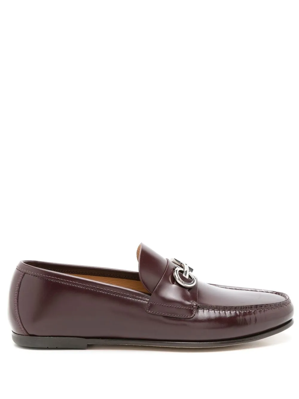 

Ferragamo Gancini-buckle leather loafers - Brown
