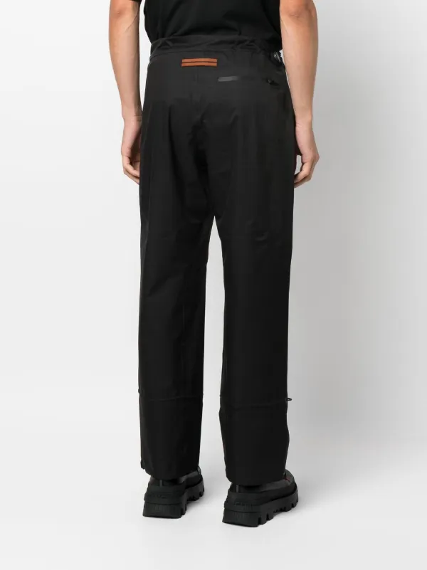 Zegna toggle-cuff straight-leg trousers - Brown