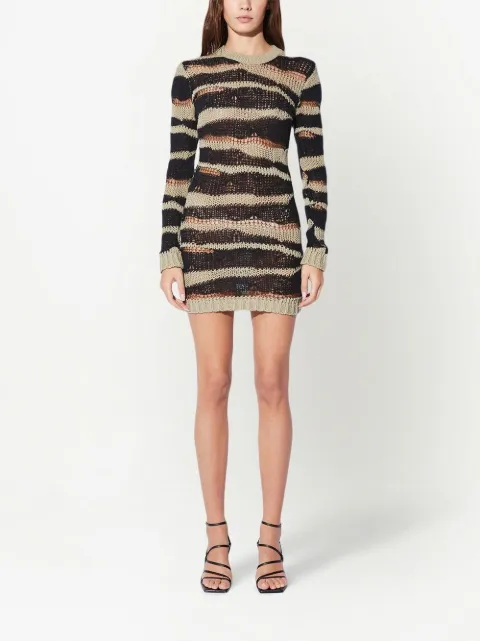RTA Akamu striped mini dress WH22S397D1309BASTP - 1