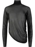 RTA Lei mesh turtleneck top - Black
