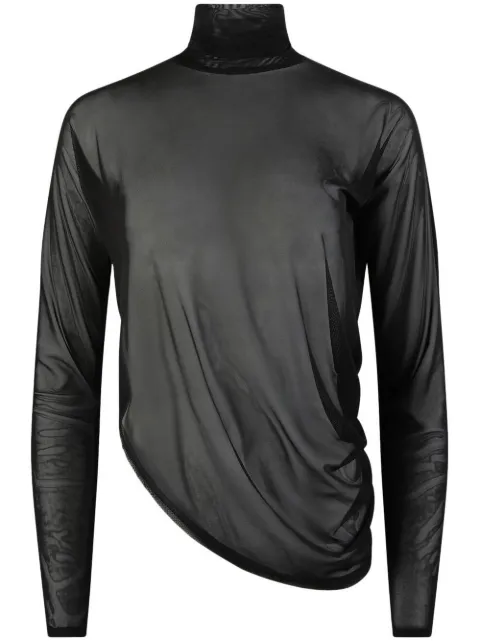 RTA Lei mesh turtleneck top