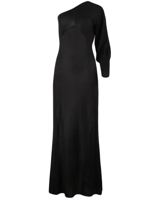 RTA one-shoulder long silk dress