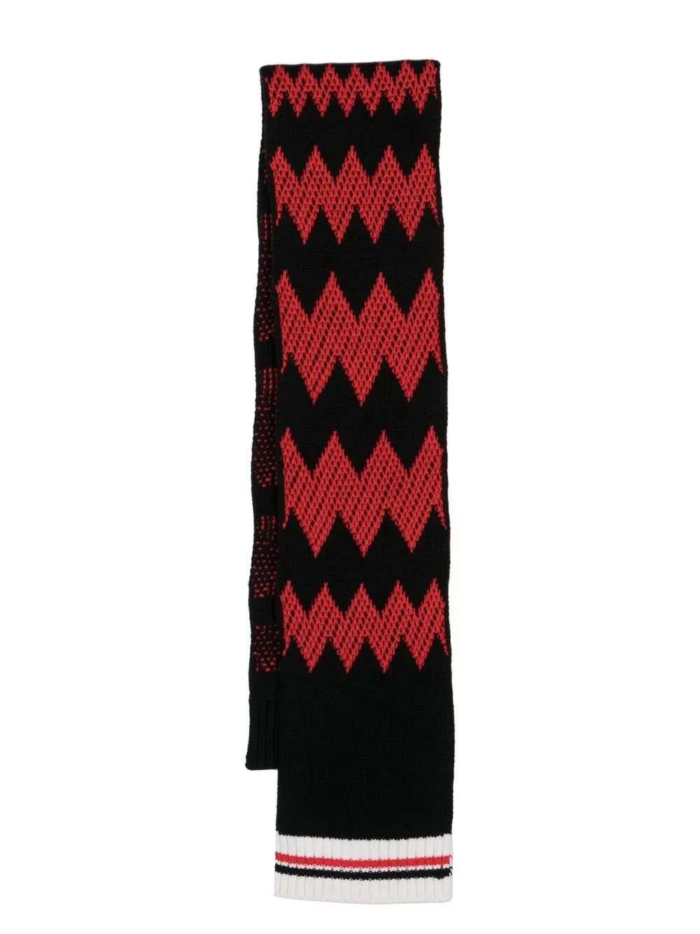 

Missoni zigzag twin-tipped wool scarf - Black