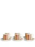 Missoni Home Stripes Jenkins coffee cup set - Brown