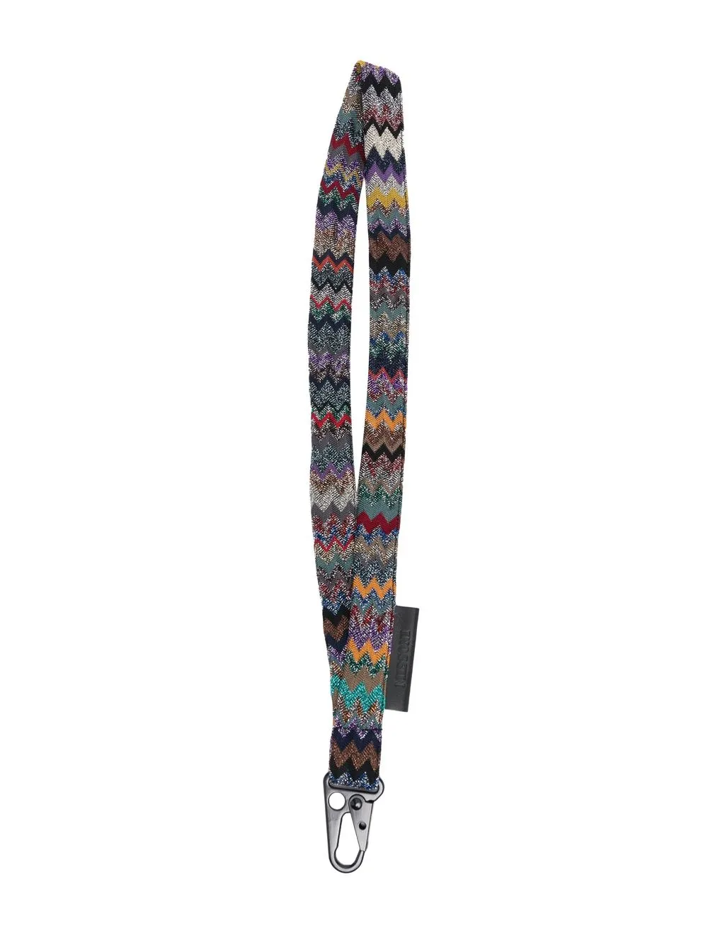 

Missoni llavero entretejido con motivo en zigzag - Gris