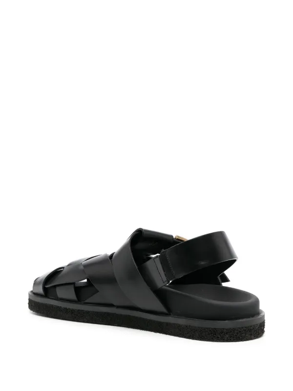 サンダル・ミュール TODS BLACK LEATHER SANDALS 30348154_59913143_600.jpg