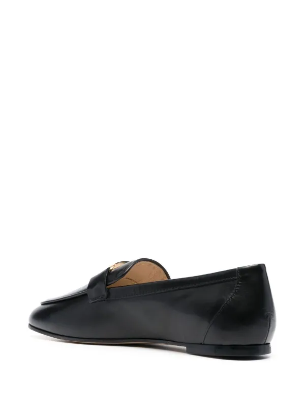 Tod's Tロゴ レザーローファー | ブラック | FARFETCH JP