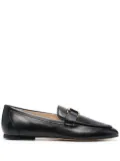 Tod's T-logo leather loafers - Black