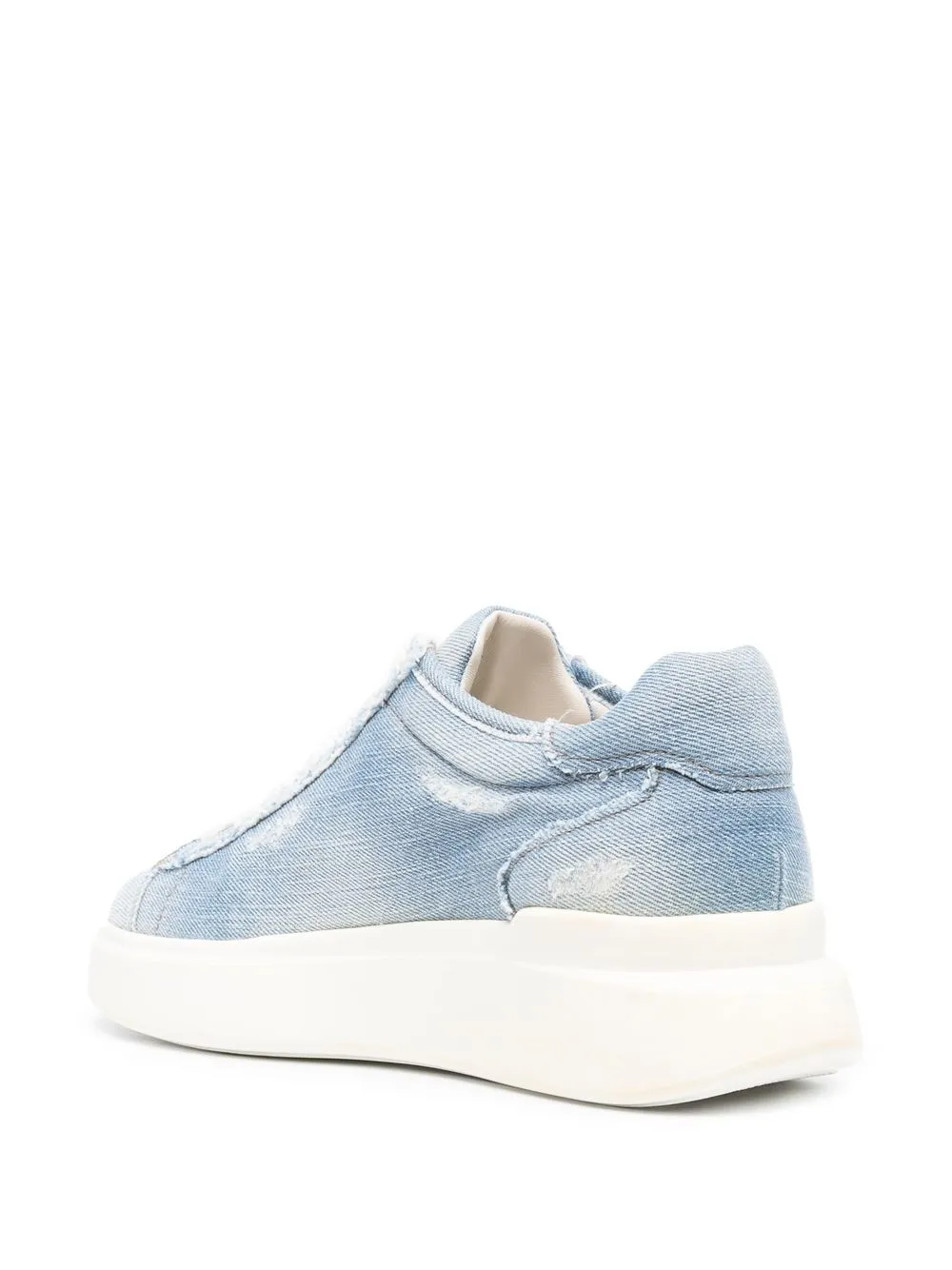  Hogan Distressed Denim Sneakers - Blue 