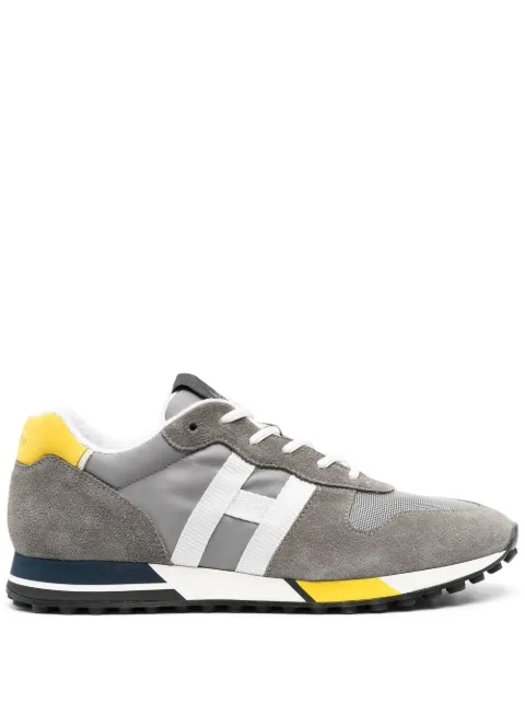 Hogan panelled suede sneakers