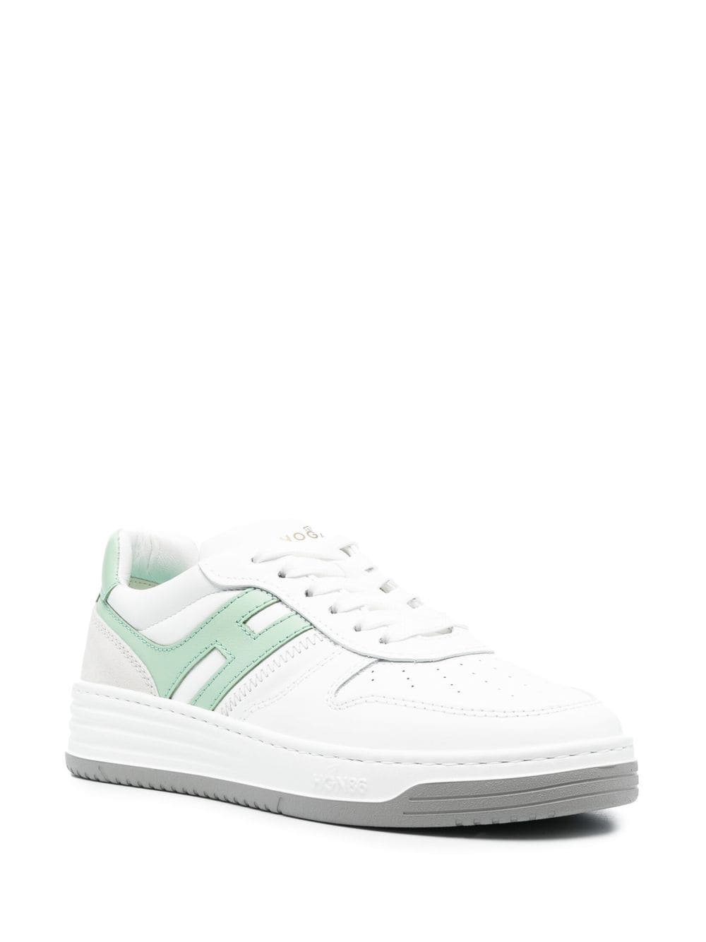 Shop Hogan Logo-patch Low-top Sneakers In White