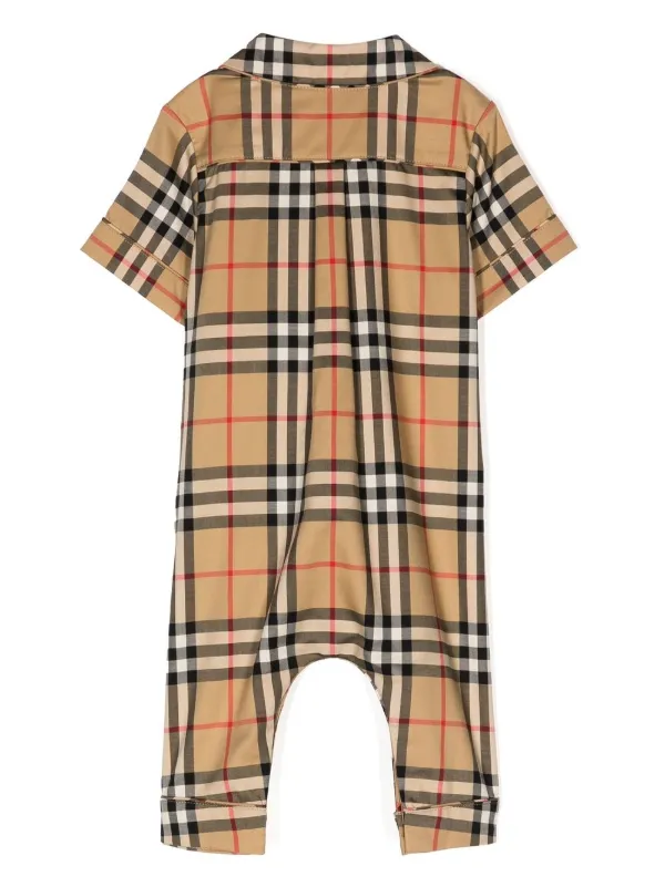 Burberry romper outlet baby boy