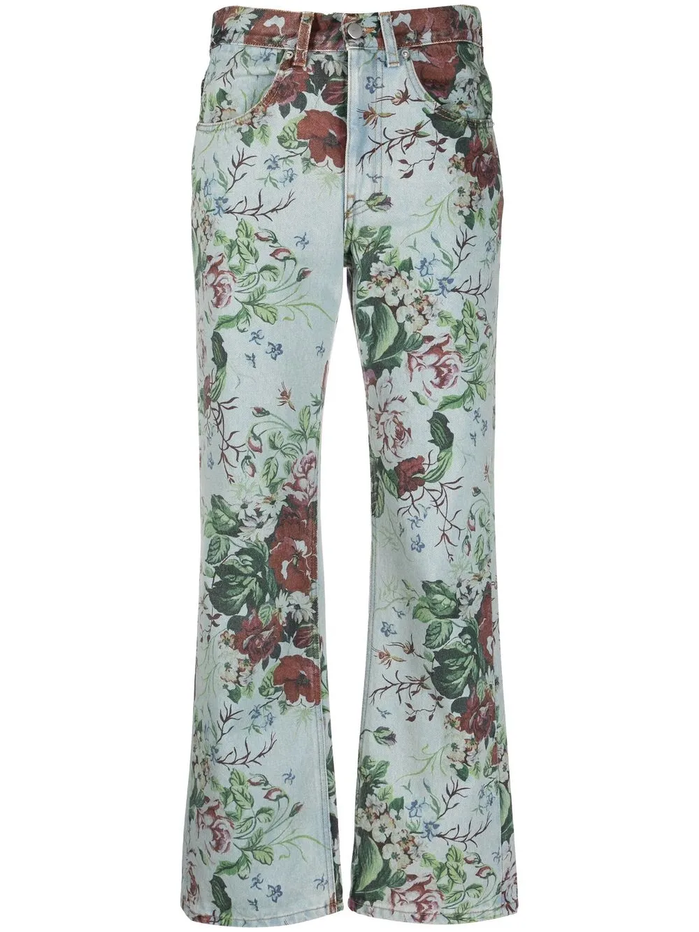 

Molly Goddard jeans con estampado floral - Azul