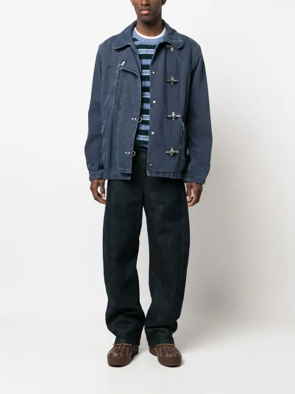 Fay clip-fastening Denim Jacket | Blue | FARFETCH Fay clip-fastening Denim Jacket | Blue | FARFETCH